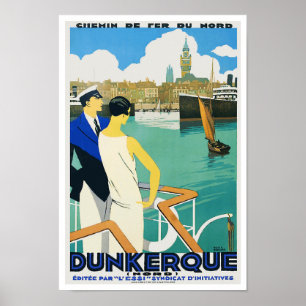 Porto France de Dunkerque do poster das viagens