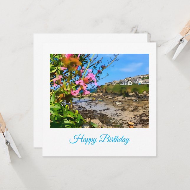 Porto Isaac Cornwall Harbour Pescadores Amigos (Frente/Verso In Situ)