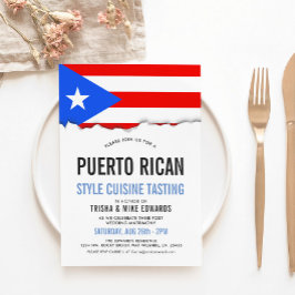 Porto Rico Cuisine | Convite de Sinalizador de Par