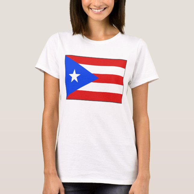 Porto Rico Flag x Map T-Shirt (Frente)