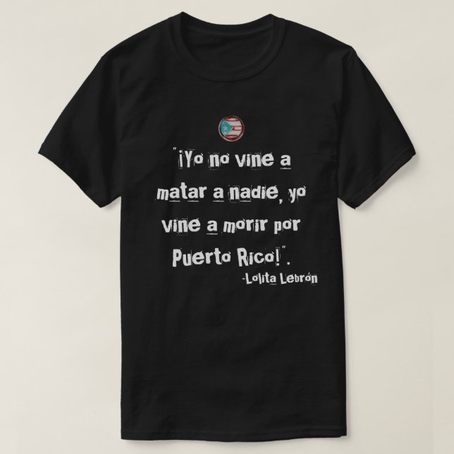 Porto-riquenha Frases T-Shirt (Frente do Design)