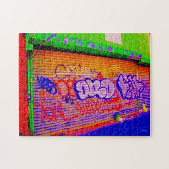 'Portões de Grafite Elétrico' Quebra-Cabeça (Horizontal)
