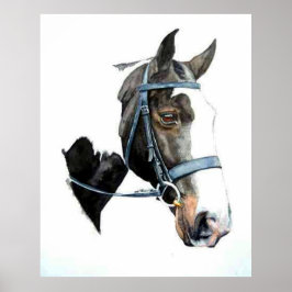 Portrait Poster de Cavalo Caçador Pesado