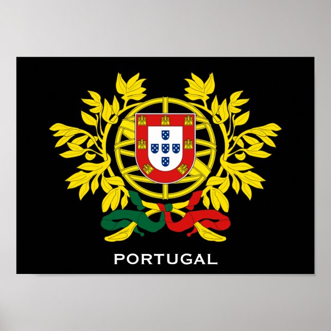 Portugal Casaco de Armas Poster (Frente)