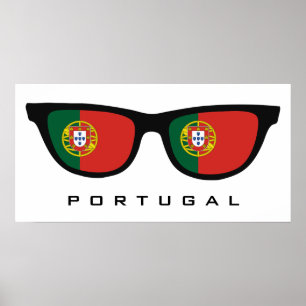 Portugal Shades de texto personalizado e poster de