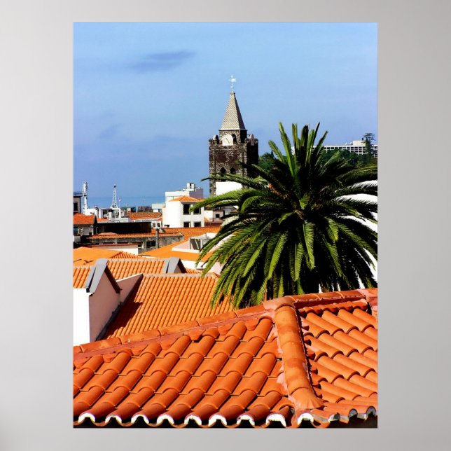 (PORTUGAL) Terracotta Rooftops Poster (Frente)