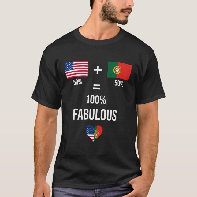 Portugal Usa Camisa Flagres Metade Do Meio Portugu (Frente)