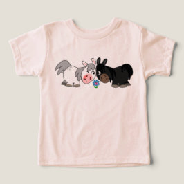 Pôs de cartoon bonitos Standoff Baby T-Shirt