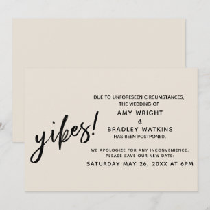 Pôs ordem no casamento, Humor Yikes! Anúncio de Cr