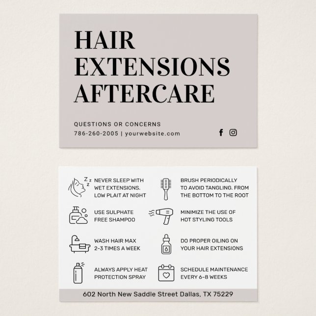 Pós-tratamento de Extensão de Cabelo Clássico Soft (Frente & Verso)