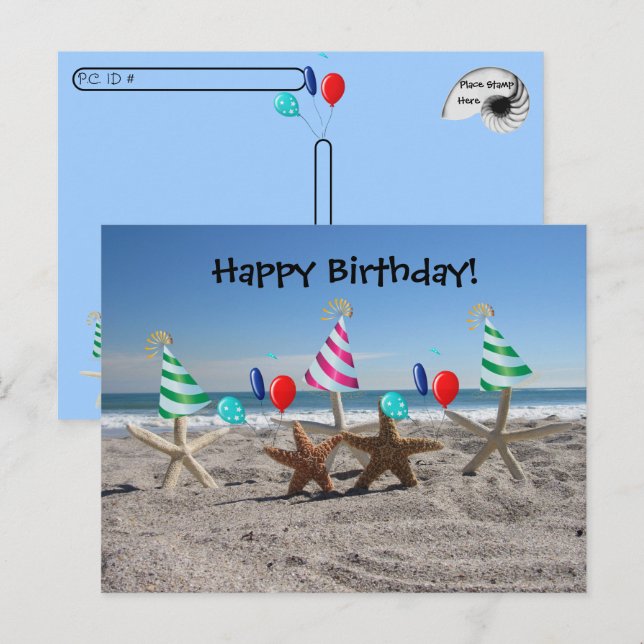 Pós-travessia - Starfish no Cartão Postal da Praia (Frente/Verso)