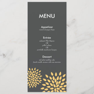 Posh Petals | Sol | Cartão Menu Recepção
