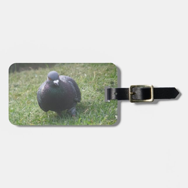 Posicionando Etiqueta de Bagagem Personalizada de  (Frente Horizontal)