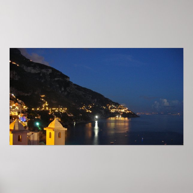 Positano à noite - Torres II - Impressão fotográfi (Frente)