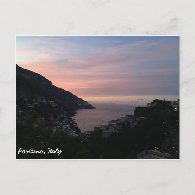 Positano, Itália Cartão postal sunset (Frente)