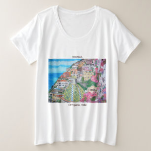 Positano - t-shirt básico do Mais-Size das