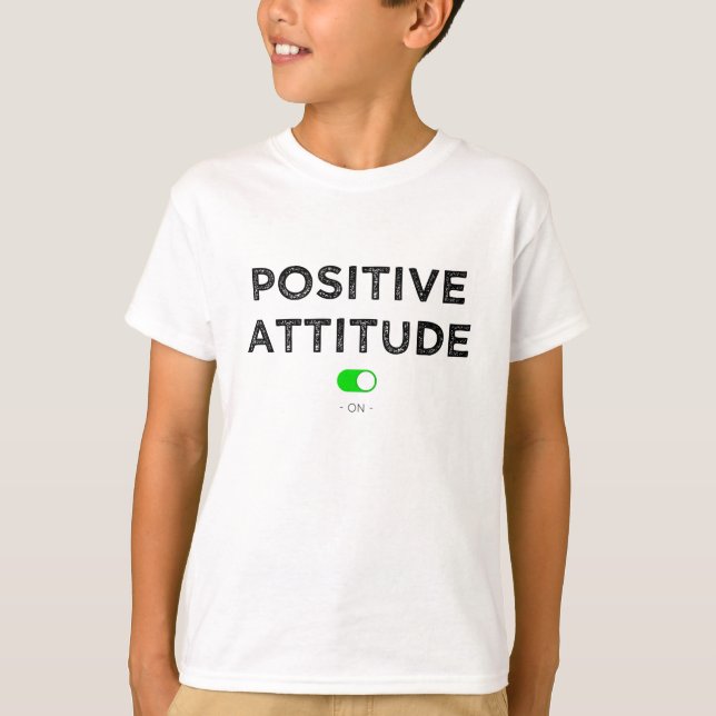 Positiva atitude ele - t-shirt criança (Frente)