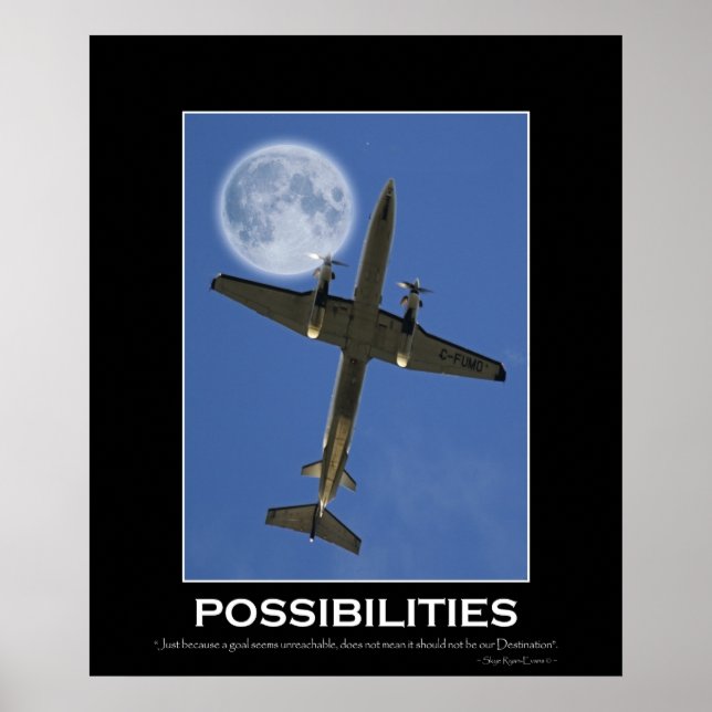 POSSIBILIDADES Poster de Foto de Avião Motivaciona (Frente)