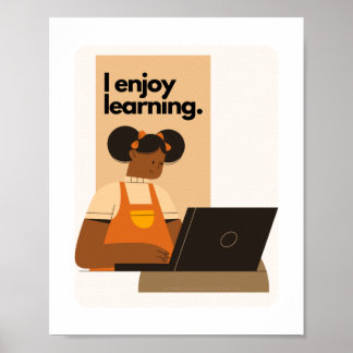Posso Aprender Poster Afro-Americano Educacional