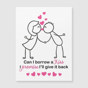 Posso emprestar um Design de Casal Beijo