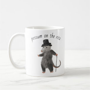 Possum na caneca de café Ritz