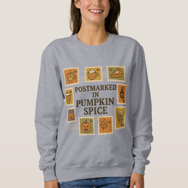 Postado na Camisa Pumpkin Spice - Queda Postage (Frente)