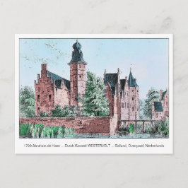 Postal 1729 A. de Haen Holandês Kasteel WESTERVELT Cartão