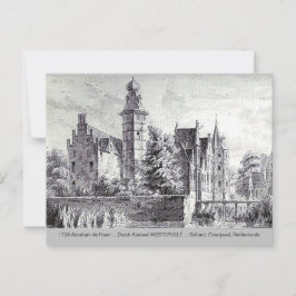 Postal 1729 A. de Haen Holandês Kasteel WESTERVELT Cartão