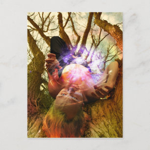 Postal A Arte do Cartão de Tarot do Enforcado