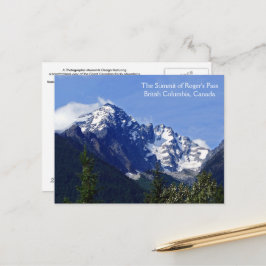 Postal A cimeira do cartão da passagem de Roger