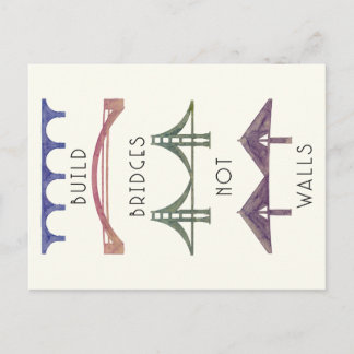 Postal A construção constrói uma ponte sobre não o cartão