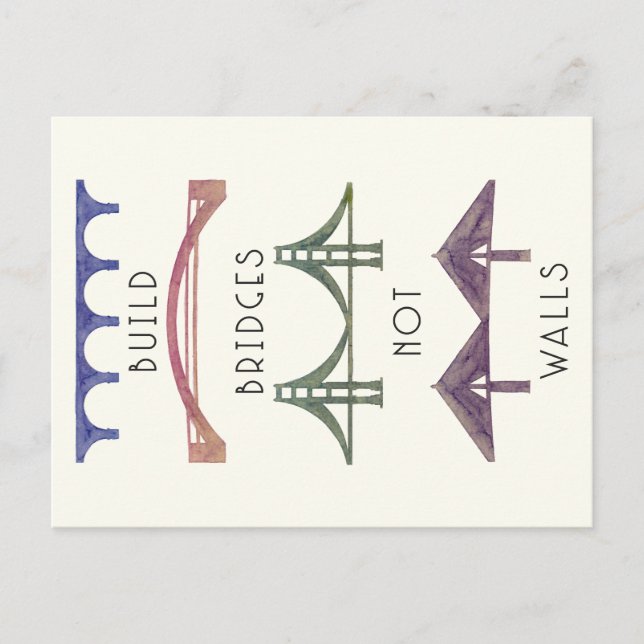 Postal A construção constrói uma ponte sobre não o cartão (Frente)