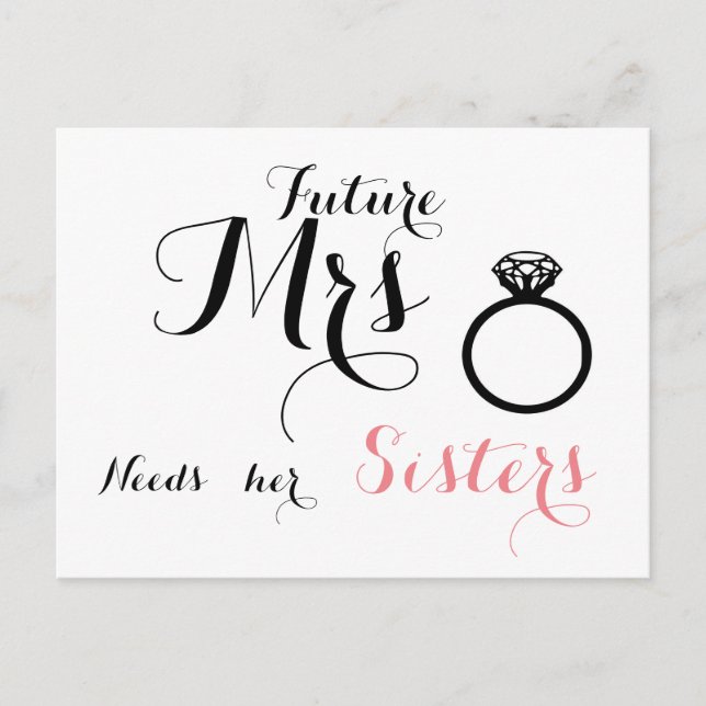 Postal A futura Sra. precisa das suas irmãs - cartão de B (Frente)