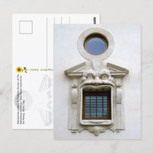 Postal A janela de Bibliotheca Hertziana. Roma, cartão p