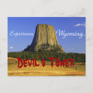 Postal A rocha do diabo, cartão de Wyoming