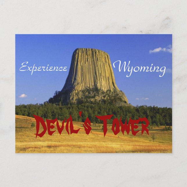 Postal A rocha do diabo, cartão de Wyoming (Frente)