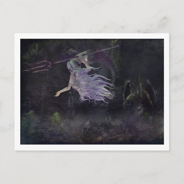 Postal A sereia mancha krakens do bebê, cartão dos (Frente)