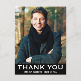 Postal Agradecimento de formatura Foto Moderna Cartão Pos