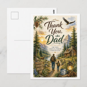 Postal Agradecimento Sincero Papai Cartão de Aventura Flo