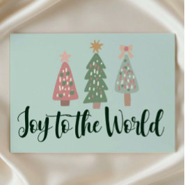 Postal Alegria para o Mundo Cartão de Natal