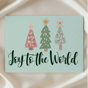 Postal Alegria para o Mundo Cartão de Natal