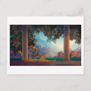 Postal AMANHECER Maxfield Parrish 1922 ... 2022 Cartão po