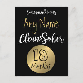 Postal Aniversário do cartão de sobriedade 12 passos sóbr