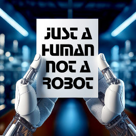 Postal Apenas um Humano Não um Robô Tipografia Cartão Pos