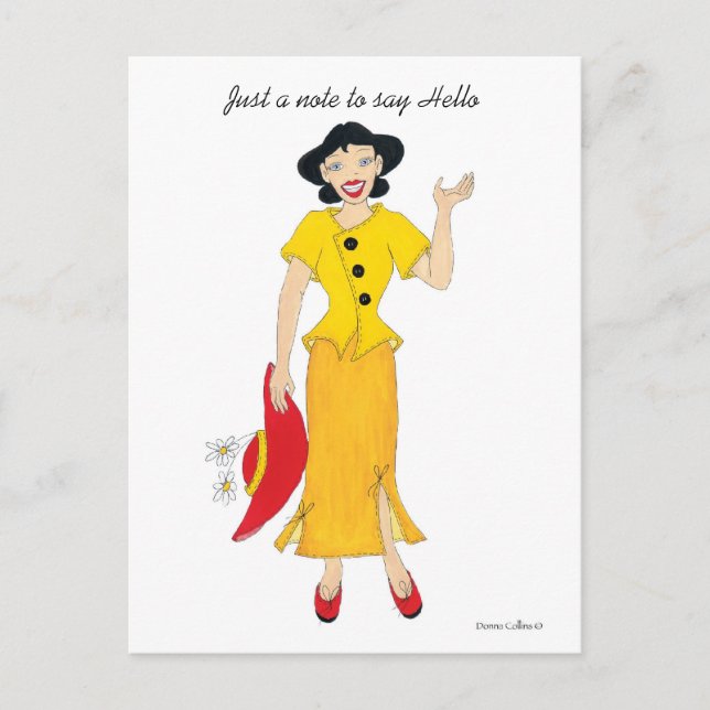 Postal Apenas uma nota para dizer Olá Cartão (Frente)