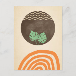 Postal Arte minimalista, para uma mensagem gentil. Cartão