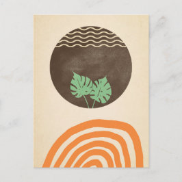 Postal Arte minimalista, para uma mensagem gentil. Cartão