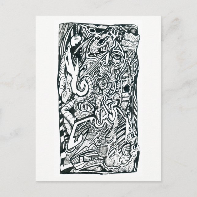 Postal Ataque de Ansiedade por Brian Benson, Cartão posta (Frente)