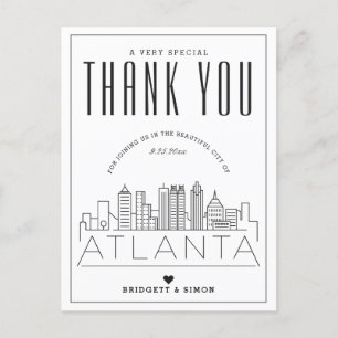 Postal Atlanta Wedding   Obrigados para o próximo! Cartão