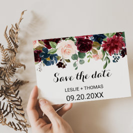 Postal Autumn Rustic Dazzling Burgundy Salve o Cartão de